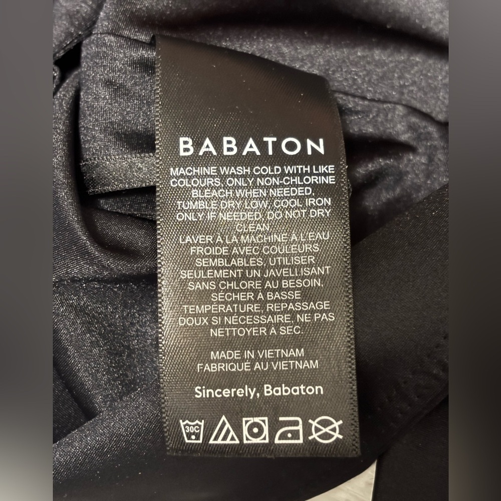 Aritzia Babaton Satinette Square Neck Long Sleeve Top Black Size XS - Picture 8 of 9